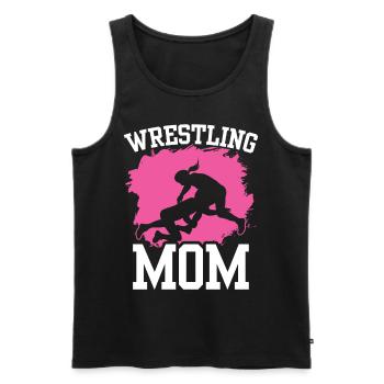 Wrestling Mama Ringer Wrestler Ringen Ringkampf - Männer Premium Bio Tank Top - Schwarz - Vorne - AI Model Male 178 light (178cm)
