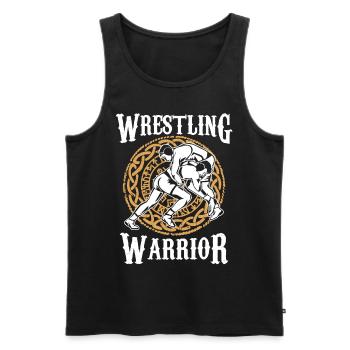 Wrestling Krieger Ringer Ringkampf Ringen - Männer Premium Bio Tank Top - Schwarz - Vorne - AI Model Male 178 light (178cm)