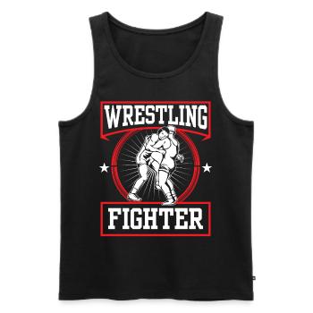 Wrestling Kämpfer Ringkampf Ringen Ringer - Männer Premium Bio Tank Top - Schwarz - Vorne - AI Model Male 178 light (178cm)