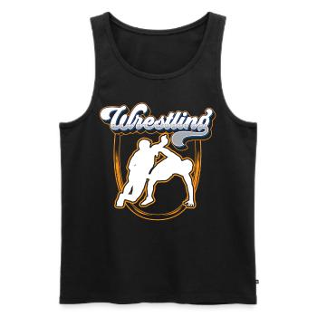 Ringen Ringsport Ringkampf Ringer Wrestler - Männer Premium Bio Tank Top - Schwarz - Vorne - AI Model Male 178 light (178cm)