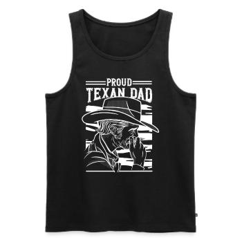 Proud Texan Father Texan Pride Texas - Men's Premium Organic Tank Top - black - Front - AI Model Male 178 light (178cm)