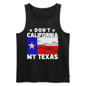 Kalifornien Texas Texaner Texanisch Stolz Sprüche - Männer Premium Bio Tank Top - Schwarz - Vorne - AI Model Male 178 light (178cm)