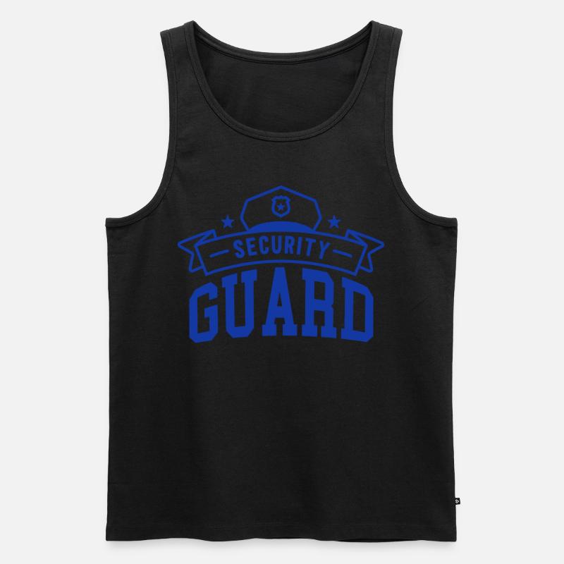 Wachmann Sicherheit Security Sicherheitsmann - Männer Premium Bio Tank Top - Schwarz