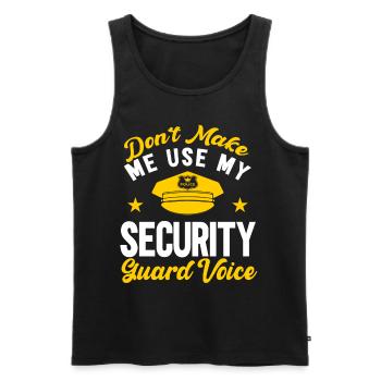 My Security Security Voice - Men's Premium Organic Tank Top - black - Front - Michal (187cm)
