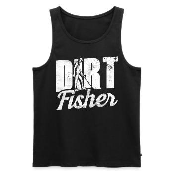 Dirt Fisher Dirt Fishing Metal Detecting - Männer Premium Bio Tank Top - Schwarz - Vorne - Michal (187cm)