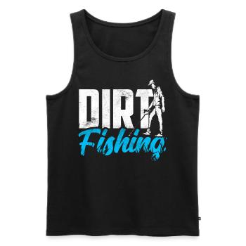 Dirt Fishing Metal Detection Metal Detecting - Men's Premium Organic Tank Top - black - Front - AI Model Male 178 light (178cm)