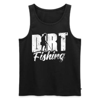 Dirt Fishing Metal Detection Metal Detecting - Men's Premium Organic Tank Top - black - Front - AI Model Male 178 light (178cm)