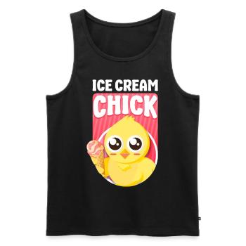 Ice Cream Chicken Cone Ice Cream - Männer Premium Bio Tank Top - Schwarz - Vorne - AI Model Male 178 light (178cm)