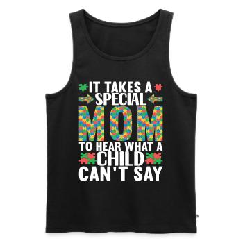 Autistic Autism Mother Autistic - Men's Premium Organic Tank Top - black - Front - Michal (187cm)