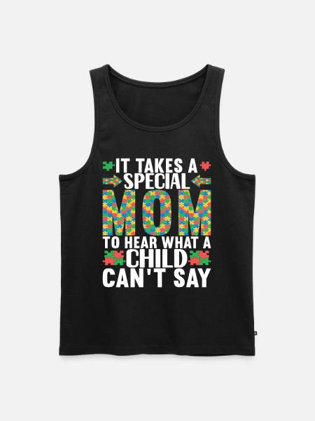 Autistic Autism Mother Autistic - Men's Premium Organic Tank Top - black