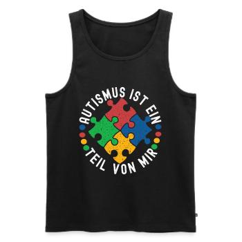 Autistic Autism Autistic - Men's Premium Organic Tank Top - black - Front - AI Model Male 178 light (178cm)