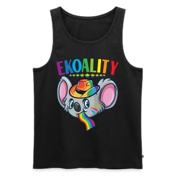 Fierté gaie LGBTQ - Débardeur bio Premium Homme - noir - Devant - AI Model Male 178 light (178cm)