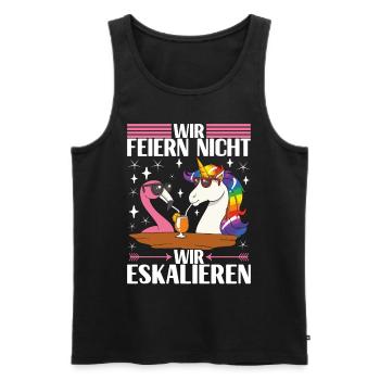 Saufen Party Alkohol Wein - Männer Premium Bio Tank Top - Schwarz - Vorne - AI Model Male 178 light (178cm)