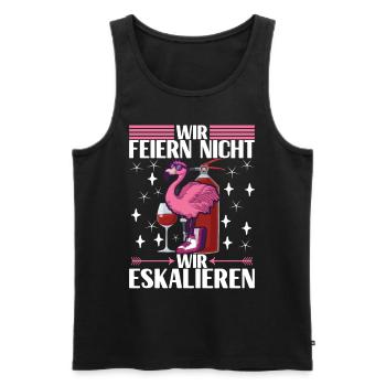 Saufen Party Alkohol Wein - Männer Premium Bio Tank Top - Schwarz - Vorne - AI Model Male 178 light (178cm)
