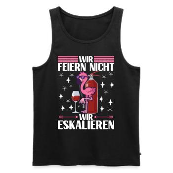 Saufen Party Alkohol Wein - Männer Premium Bio Tank Top - Schwarz - Vorne - AI Model Male 178 light (178cm)