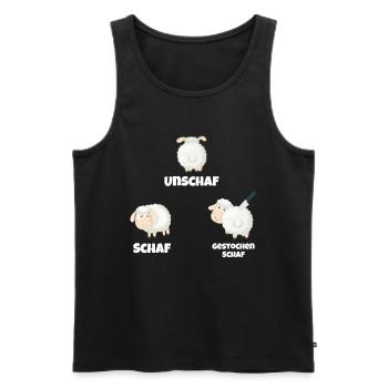Fotograf Schaf Unschaf Gestochen Schaf Lustige - Männer Premium Bio Tank Top - Schwarz - Vorne - Michal (187cm)