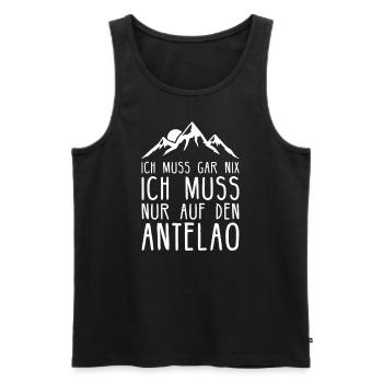 Antelao I Berg in Italien für Wanderer - Männer Premium Bio Tank Top - Schwarz - Vorne - AI Model Male 178 light (178cm)
