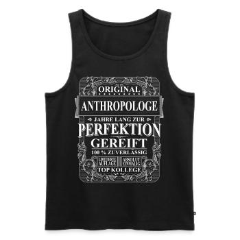 Original Anthropologe Kollegen Geschenk Vintage - Männer Premium Bio Tank Top - Schwarz - Vorne - Michal (187cm)