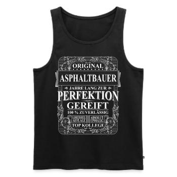 Original Asphaltbauer Kollegen Geschenk Vintage - Männer Premium Bio Tank Top - Schwarz - Vorne - Michal (187cm)
