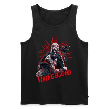 Viking Blood Odin Und Raben Wikinger Kultur - Männer Premium Bio Tank Top - Schwarz - Vorne - AI Model Male 178 light (178cm)