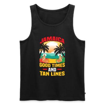 Jamaica Beach Holiday by the Sea Design Beach Motif - Débardeur bio Premium Homme - noir - Devant - Michal (187cm)