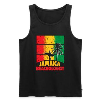 Jamaica Beach Holiday by the Sea Design Beach Motif - Débardeur bio Premium Homme - noir - Devant - Michal (187cm)