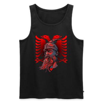 Albanischer Adler Kosovo Designs für Albaner - Männer Premium Bio Tank Top - Schwarz - Vorne - AI Model Male 178 light (178cm)