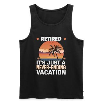 Pensionierung Geschenkidee Rente - Männer Premium Bio Tank Top - Schwarz - Vorne - Michal (187cm)