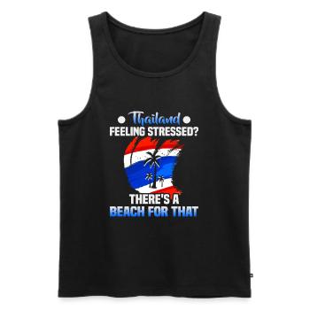 Thaïlande Beach Holiday by the Sea Design Beach Motif - Débardeur bio Premium Homme - noir - Devant - Michal (187cm)
