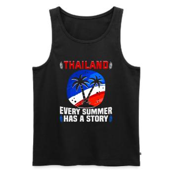 Thaïlande Beach Holiday by the Sea Design Beach Motif - Débardeur bio Premium Homme - noir - Devant - Michal (187cm)