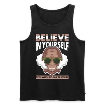 In Yourself Even When Noone Else Will - Men's Premium Organic Tank Top - black - Front - Michal (187cm)