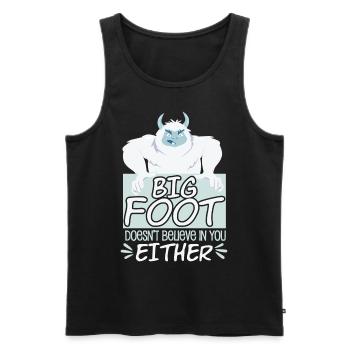 Doesnt Believe Either Humor - Men's Premium Organic Tank Top - black - Front - Michal (187cm)