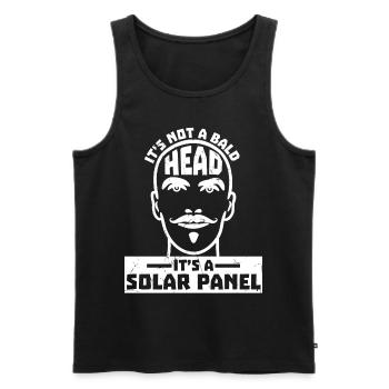 Bald Its A Solar Panel Bald Head - Men's Premium Organic Tank Top - black - Front - Michal (187cm)