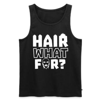 What Is It For Bald Head Humor - Men's Premium Organic Tank Top - black - Front - AI Model Male 178 light (178cm)