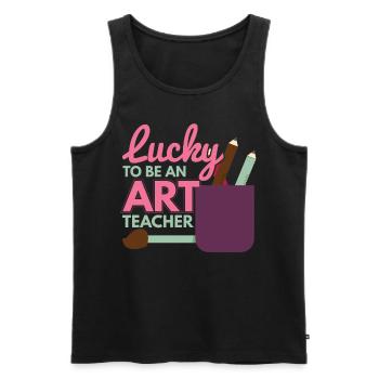 To Be An Art Teacher - Men's Premium Organic Tank Top - black - Front - Michal (187cm)