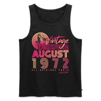 50. Jahrestag August 1972 - Männer Premium Bio Tank Top - Schwarz - Vorne - Michal (187cm)