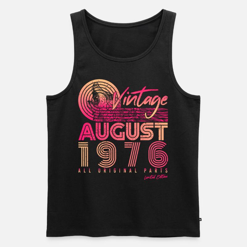 Retro 1976 Im August - Männer Premium Bio Tank Top - Schwarz
