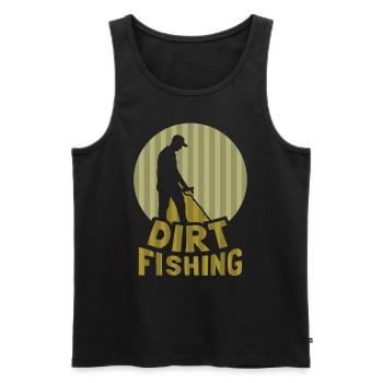 Dirt Fishing Metal Detection Metal Detecting - Men's Premium Organic Tank Top - black - Front - AI Model Male 178 light (178cm)