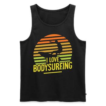 I love bodysurfing bodysurfing bodysurfer hobby - Men's Premium Organic Tank Top - black - Front - Michal (187cm)