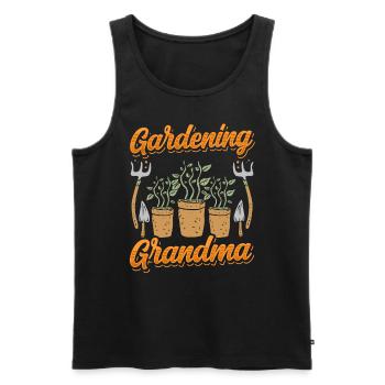 Gartenarbeit Oma Garten Gärtnerin Großmutter - Männer Premium Bio Tank Top - Schwarz - Vorne - AI Model Male 178 light (178cm)