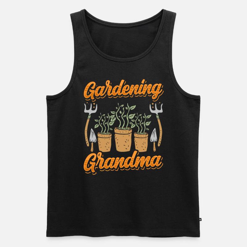 Gartenarbeit Oma Garten Gärtnerin Großmutter - Männer Premium Bio Tank Top - Schwarz