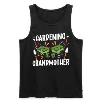 Gartenarbeitende Großmutter Gärtnerin Oma Garten - Männer Premium Bio Tank Top - Schwarz - Vorne - AI Model Male 178 light (178cm)