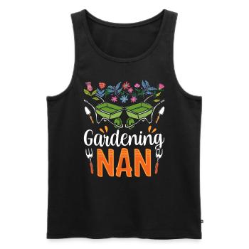 Gartenarbeit Oma Garten Gärtnerin Großmutter - Männer Premium Bio Tank Top - Schwarz - Vorne - AI Model Male 178 light (178cm)
