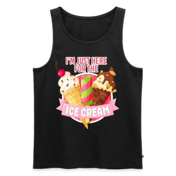 Ice Cream Cone Popsicle I'm Just - Männer Premium Bio Tank Top - Schwarz - Vorne - Michal (187cm)