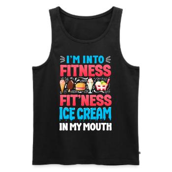 Ice Cream Cone Popsicle I'm Into - Männer Premium Bio Tank Top - Schwarz - Vorne - Michal (187cm)
