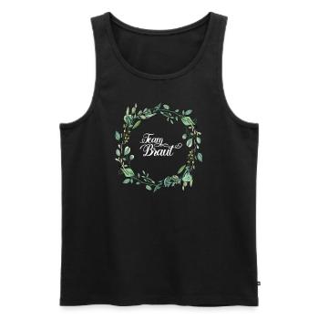 Team Braut I Blumenkranz Hochzeit Boho Stil - Männer Premium Bio Tank Top - Schwarz - Vorne - AI Model Male 178 light (178cm)