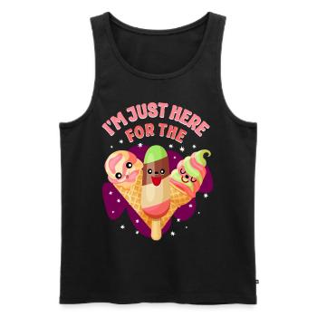 Ice Cream Cone Popsicle I'm Just - Männer Premium Bio Tank Top - Schwarz - Vorne - Michal (187cm)
