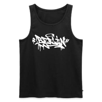 Berlin City Graffiti Street Art HandStyle Deutschl - Männer Premium Bio Tank Top - Schwarz - Vorne - Michal (187cm)
