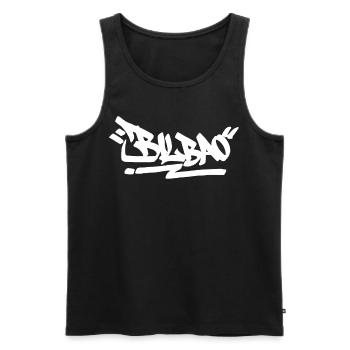 Bilbao City Graffiti Street Art HandStyle Spanien - Männer Premium Bio Tank Top - Schwarz - Vorne - AI Model Male 178 light (178cm)