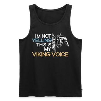 Ich schreie nicht, dass dies meine Wikingerstimme - Männer Premium Bio Tank Top - Schwarz - Vorne - Michal (187cm)